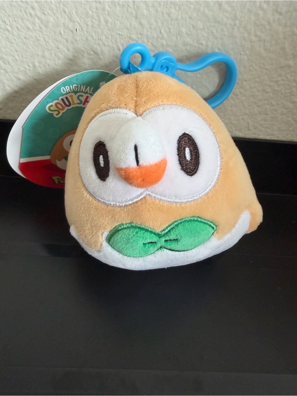 Pokemon Rowlet Squishmallows Clip-On Soft Plush